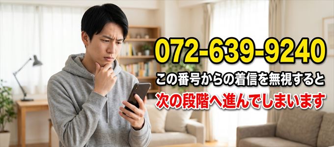 「0726399240」この番号からの着信を無視すると次の段階へ！